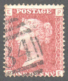 Great Britain Scott 33 Used Plate 119 - PE - Click Image to Close